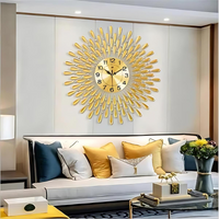 Large modern wall clock with unique design for living room