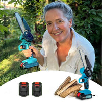 Cordless mini battery powered electric chainsaw