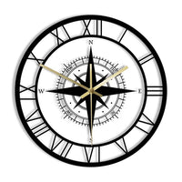 Cauzac™ Nautical Silence Wall Clock – Elegant Maritime Design