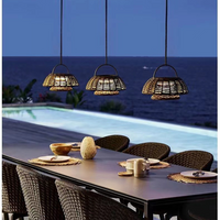 Cauzac™ Eco-friendly Bamboo Pendant Light for Outdoor Charm