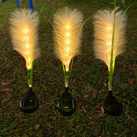 Solar powered garden lights illuminating a pathway in a garden
