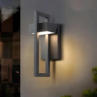 A stylish black outdoor wall lamp with a modern design for contemporary lighting