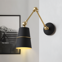 collection of retro, vintage, and modern LED wall lights indoors