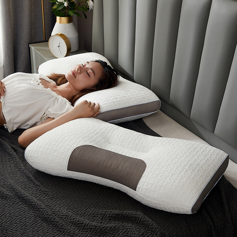 ergonomic contour orthopedic neck support pillow for neck and shoulder pain relief