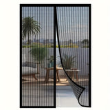 Cauzac™ Easy-Install Magnetic Curtain - Insect & Mosquito Repellent, Breathable Polyester Blend, Classic Style, Perfect for Bedroom, Living Room & Wardrobe Doors
