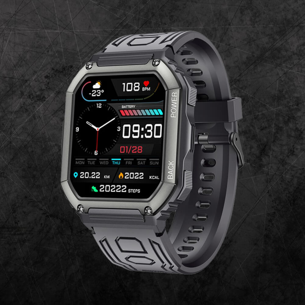 A modern smartwatch displaying health tracking features