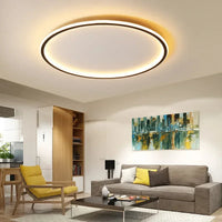 modern round ceiling light in living room