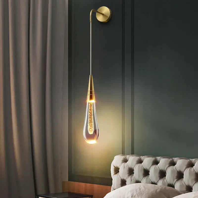 A stylish decorative wall light with LED illumination, suitable for modern indoor spaces and bedrooms