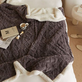 Cauzac™ Ultra-Soft Reversible Sherpa Fleece Blanket for Ultimate Comfort
