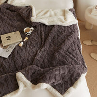 Cauzac™ Ultra-Soft Reversible Sherpa Fleece Blanket for Ultimate Comfort