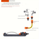 Cauzac™ Automatic Oscillating Sprinkler with 19 Adjustable Nozzles for Garden & Patio Watering