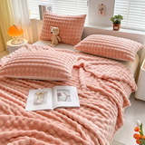 Luxurious fleece blanket with cozy, warm, and soft texture perfect for couch throws