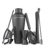 Complete cocktail shaker set with bartender tools