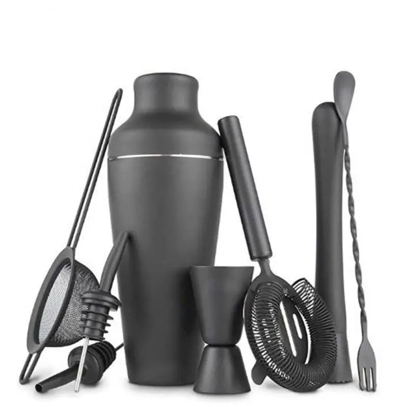 Complete cocktail shaker set with bartender tools