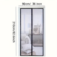 Cauzac™ Easy-Install Magnetic Curtain - Insect & Mosquito Repellent, Breathable Polyester Blend, Classic Style, Perfect for Bedroom, Living Room & Wardrobe Doors