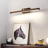 Contemporary wooden wall light with LED sconces for indoor use