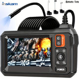 Cauzac™ 8mm Single Lens Industrial Endoscope with 4.3-inch IPS LCD - Waterproof Camera for Automotive and Plumbing Assistance