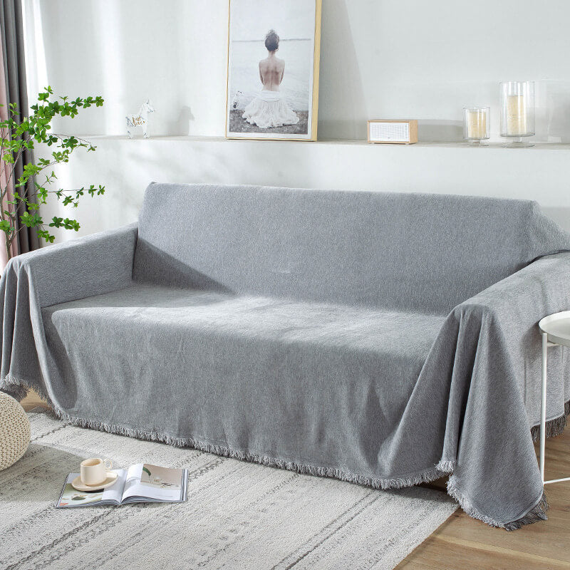 Cauzac™ Dustproof Sofa Throw Covers with Tassel for Stylish Protection