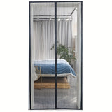 Cauzac™ Easy-Install Magnetic Curtain - Insect & Mosquito Repellent, Breathable Polyester Blend, Classic Style, Perfect for Bedroom, Living Room & Wardrobe Doors