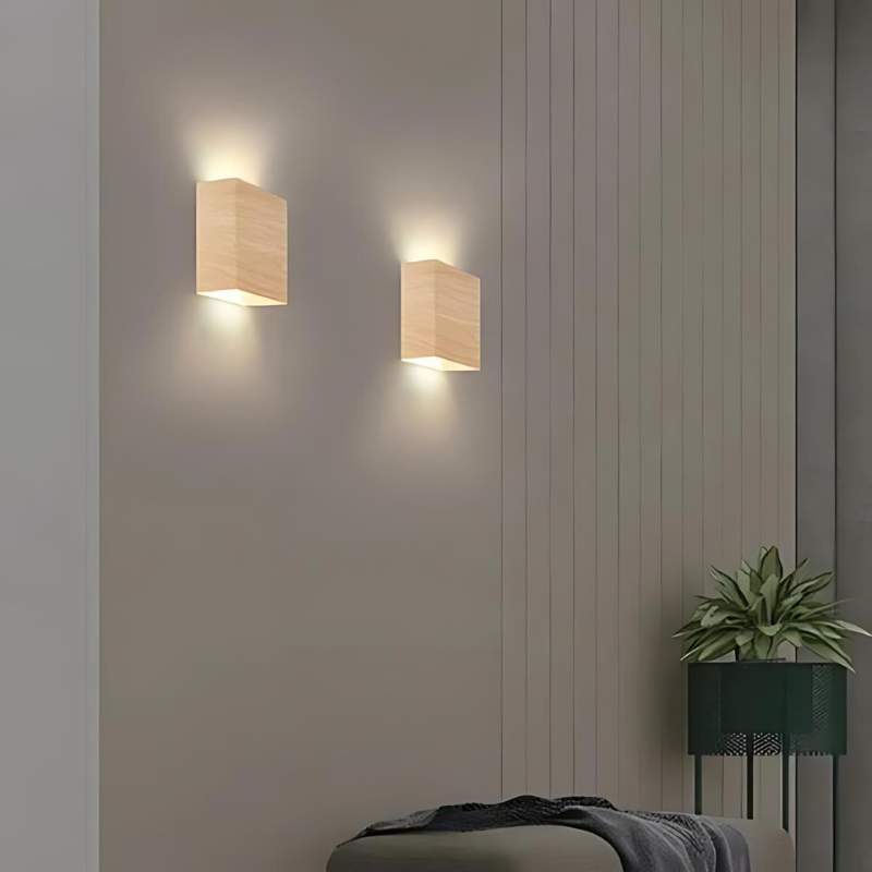 Wooden wall light and decorative wall lamp providing elegant illumination