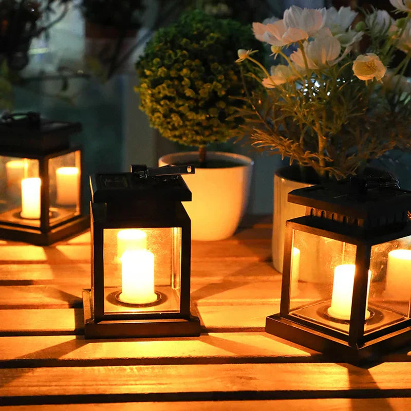 Cauzac™ Solar-Powered Outdoor Lantern with Realistic Flickering Light