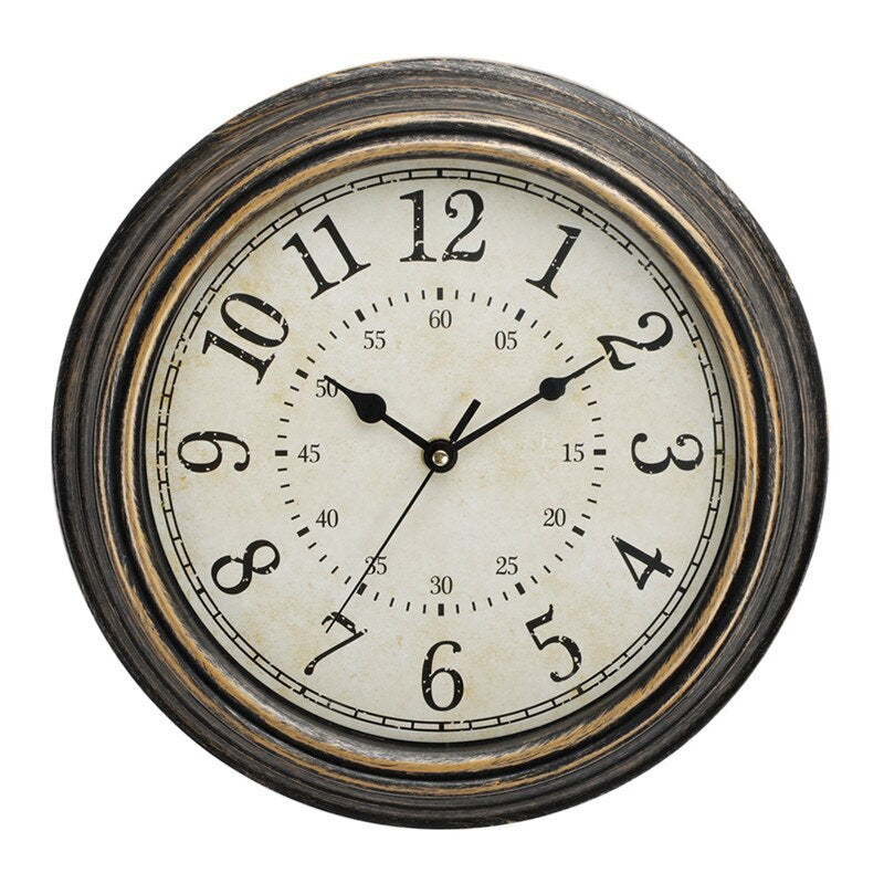 Rustic wooden wall clock for living room decor