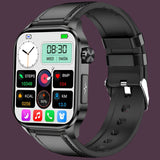 Cauzac™ Premium Smartwatch with Comprehensive Fitness Tracking & Health Features - Brown Leather