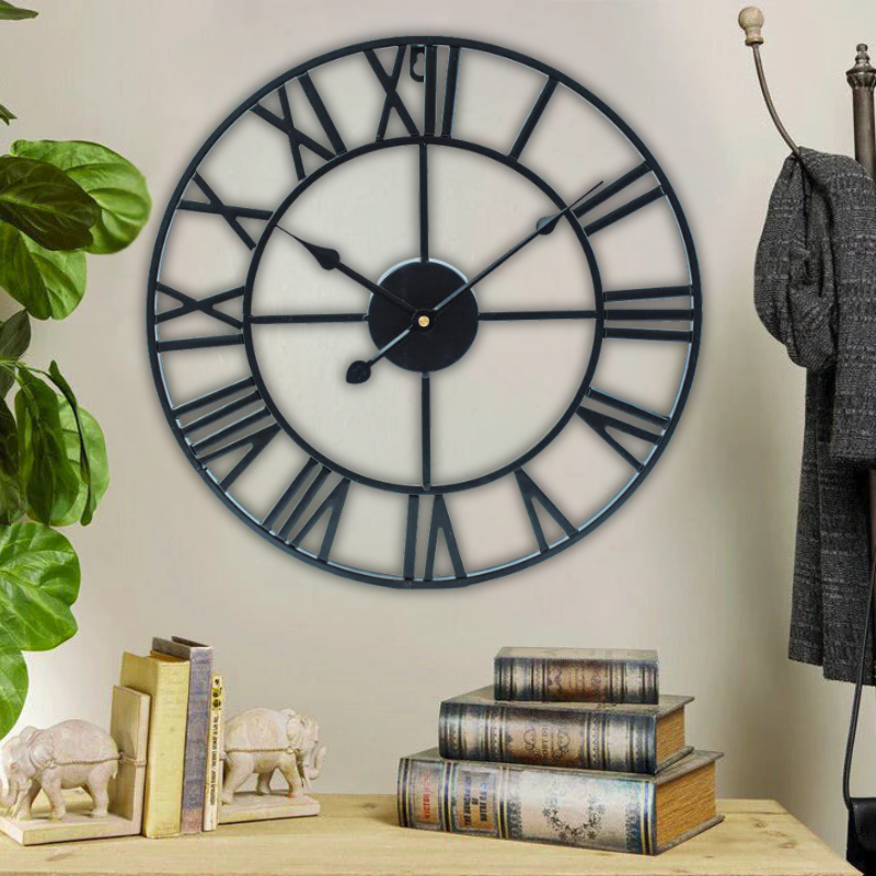 Cauzac™ Grand Iron Vintage Wall Clock