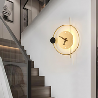 Cauzac™ Modern Illuminated Wall Clock in Metallic Gold