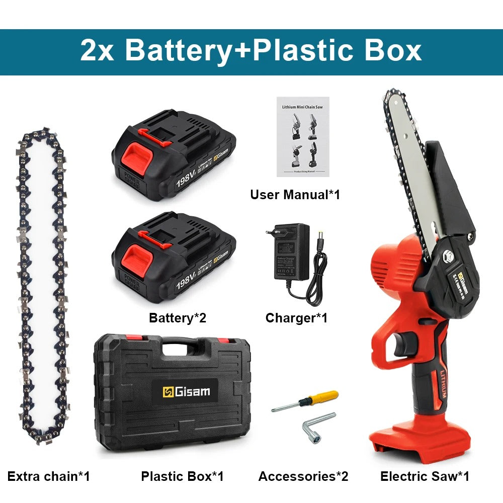 Cauzac™ Cordless Wood Cutter Chainsaw with Dual Batteries for Effortless Cutting