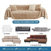 Cauzac™ Premium Faux Rabbit Fur Non-Slip Sofa Covers