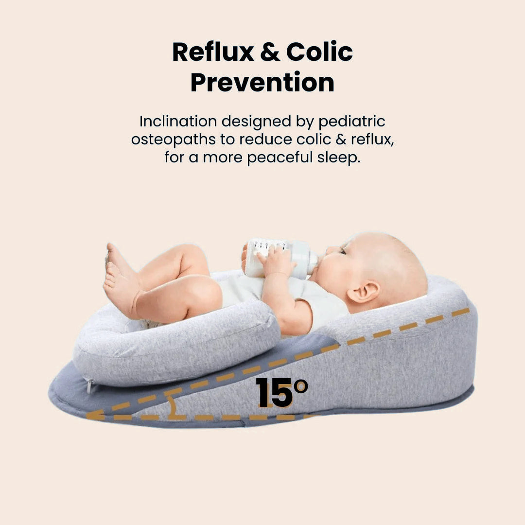 Cauzac™ Anti-Spill Reflux Nursing Pillow – Supportive Comfort for Your Baby’s First Year