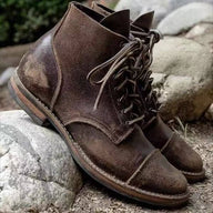 Stylish men's leather fashion boots with elegant design