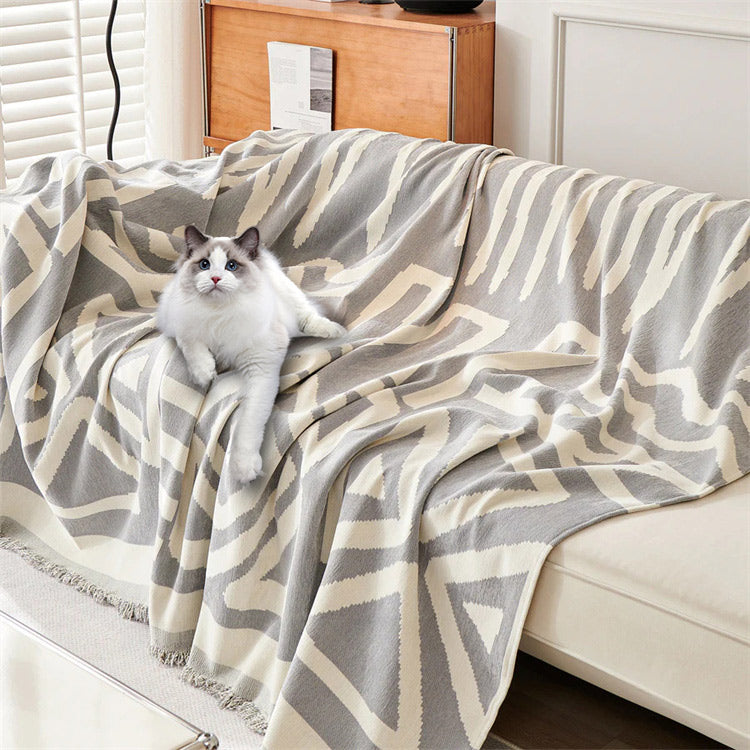 Cauzac™ Boho Geometric Anti-Scratch Sofa Protector