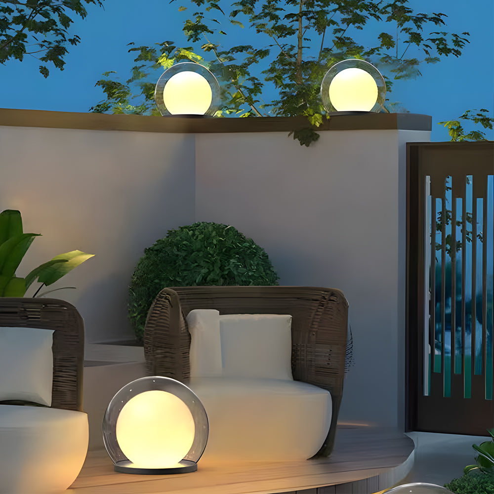 Cauzac™ Contemporary Outdoor Pillar Lamp with Dual Power Options