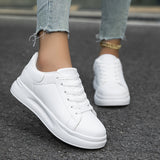 Cauzac™ Women's Timeless White Leather Sneakers – Effortless Style
