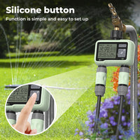 Cauzac™ Dual-Outlet Automatic Water Timer for Precise Outdoor Irrigation