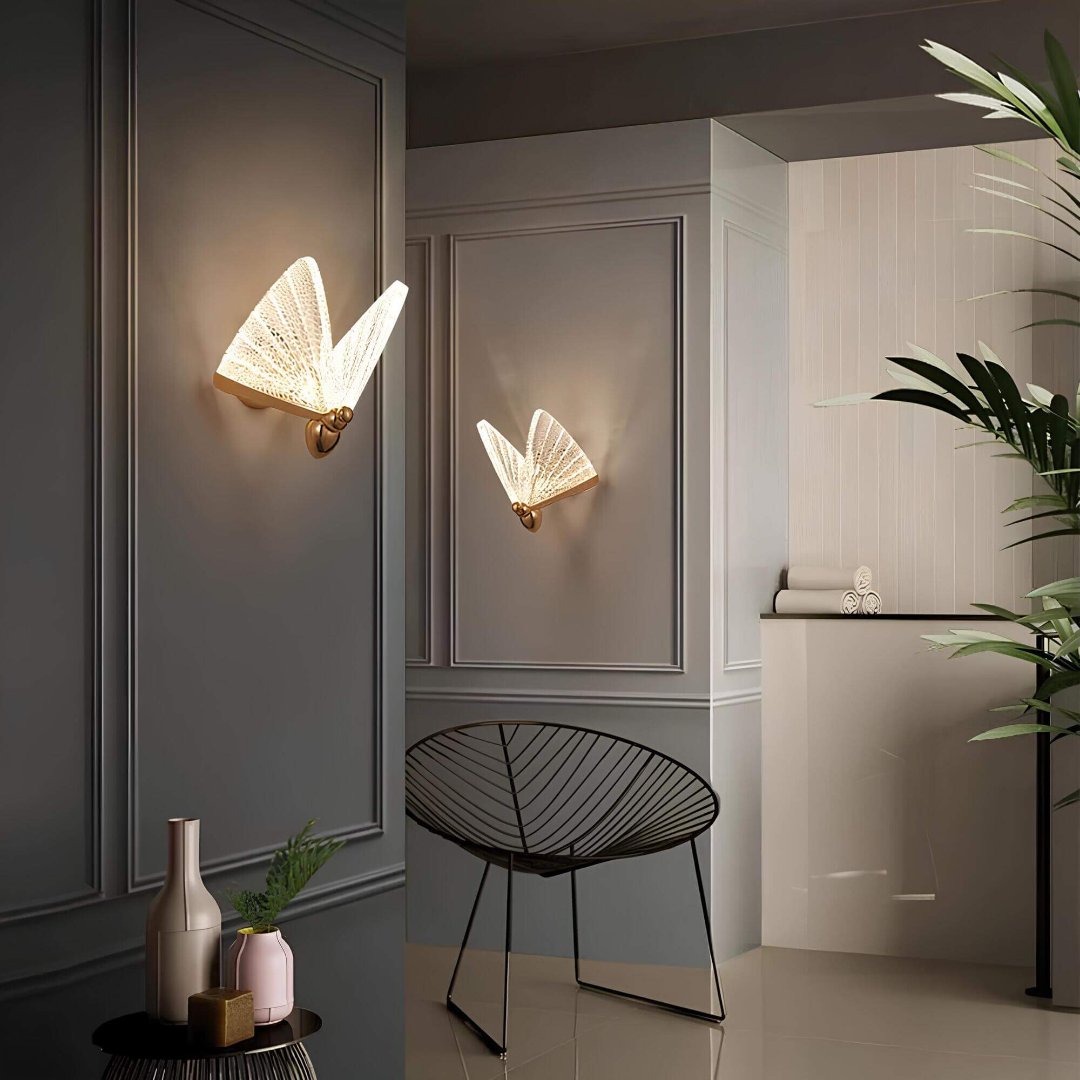 elegant modern wall lights with decorative LED lamp design