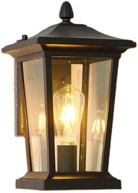 Cauzac™ Rustic Glass Shade Outdoor Wall Lamp - Weatherproof Farmhouse Elegance