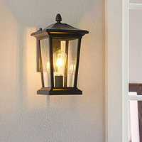 Cauzac™ Rustic Glass Shade Outdoor Wall Lamp - Weatherproof Farmhouse Elegance