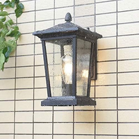 Cauzac™ Rustic Glass Shade Outdoor Wall Lamp - Weatherproof Farmhouse Elegance