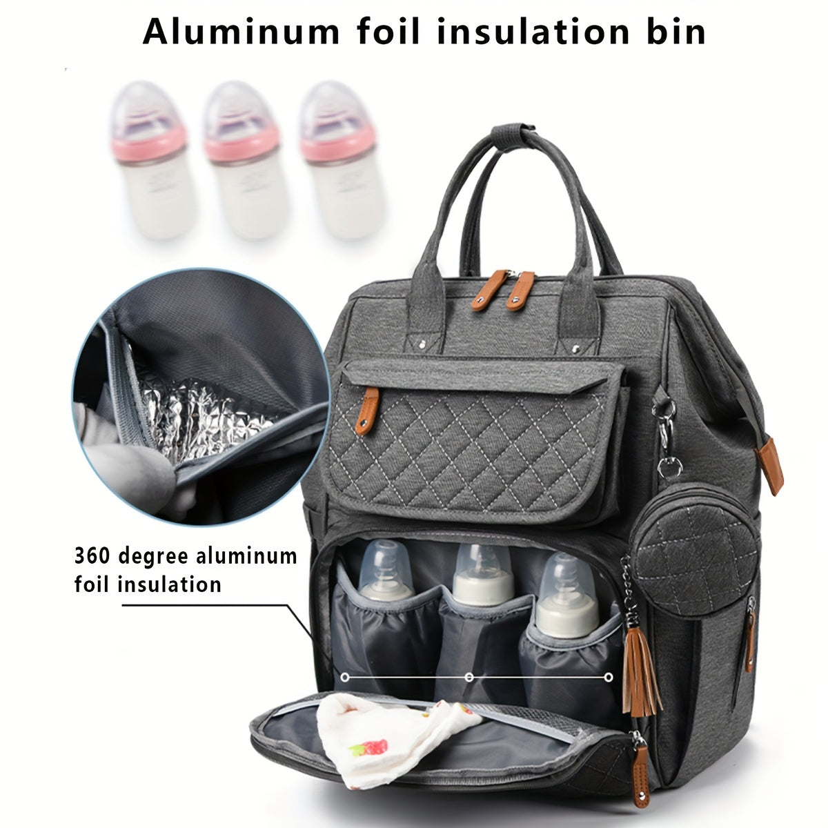 Cauzac™ Elegant Multi-Function Diaper Backpack for Today's Parents