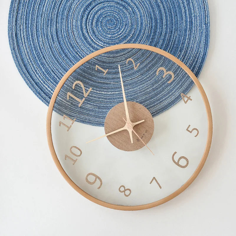 A modern wall clock with a unique design perfect for living room decor