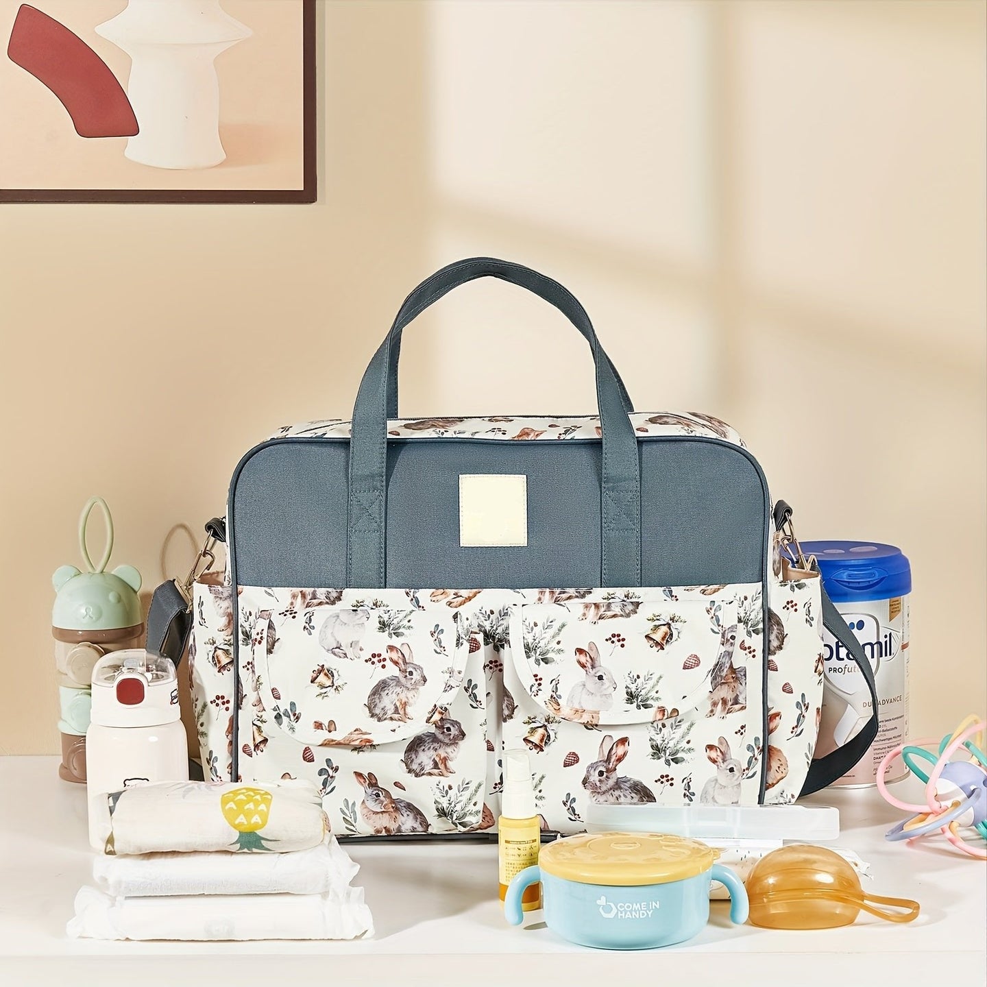 Cauzac™ Versatile Floral Diaper Bag for Busy Parents