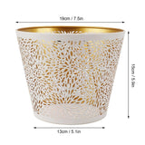 Contemporary golden metal lampshade with modern design