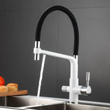 Filtered water faucet integrated with modern kitchen taps