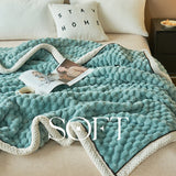Cauzac™ Cozy 3D Turtle Shell Jacquard Throw Blanket