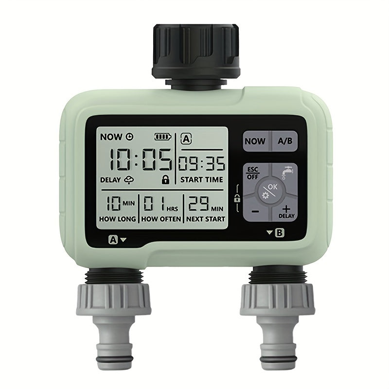 Water timer for garden alongside an auto watering system