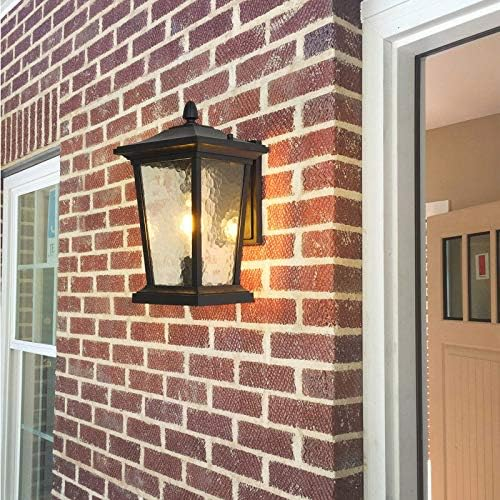 Cauzac™ Rustic Glass Shade Outdoor Wall Lamp - Weatherproof Farmhouse Elegance