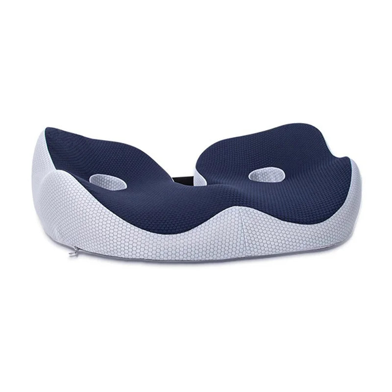 Memory foam seat cushion for office chair, coccyx, and car seat with pressure relief
